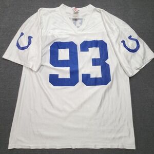 NFL Players Indianapolis Colts Dwight Freeney Jersey Mens Large White Football